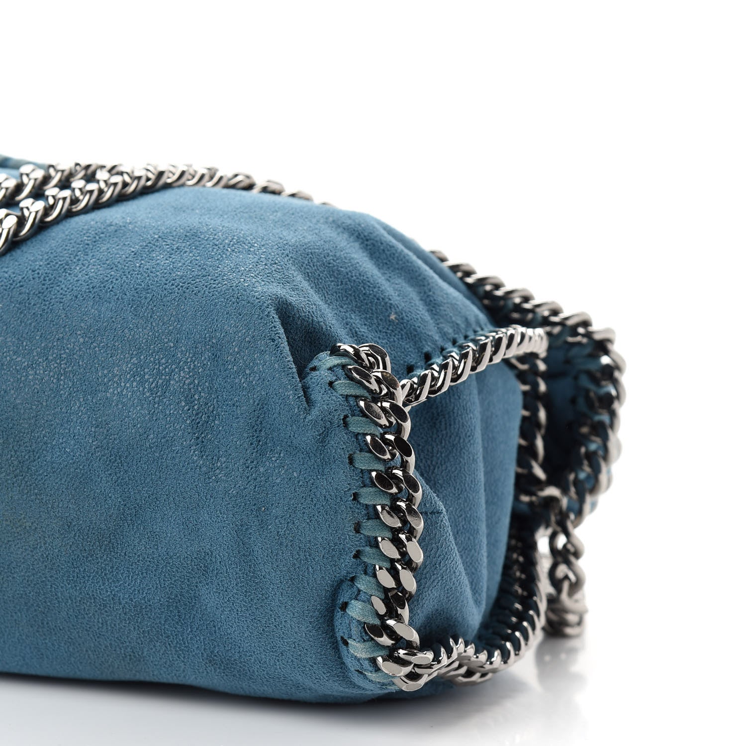 Stella McCartney Shaggy Deer Falabella Fold Over Tote Blue 8 of 9