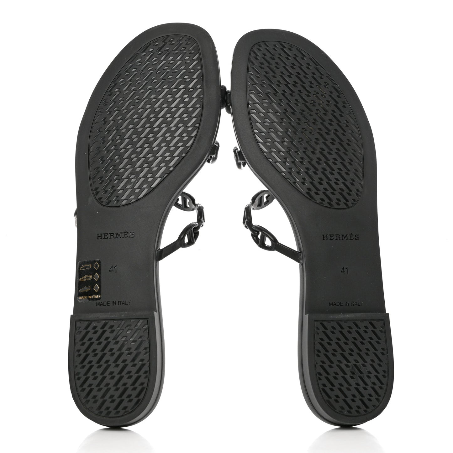 Rubber Chaine d'Ancre Rivage Sandals 41 Black
