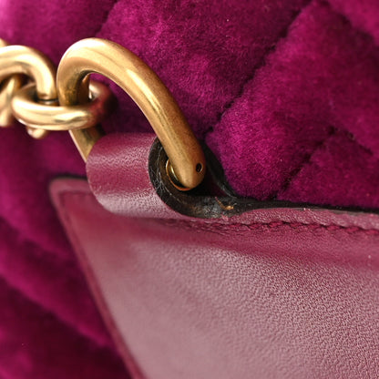 Gucci Velvet Matelasse GG Marmont Dome Backpack Fuchsia Violet Cyclamen 13 of 13