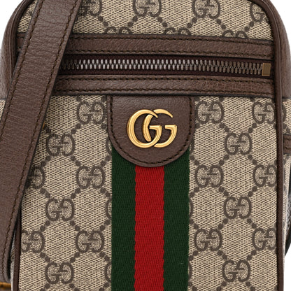Gucci GG Supreme Monogram Web Mini Ophidia Messenger Brown 8 of 10