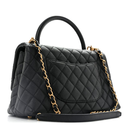 Chanel Caviar Quilted Small Coco Handle Flap Black 3 of 13
