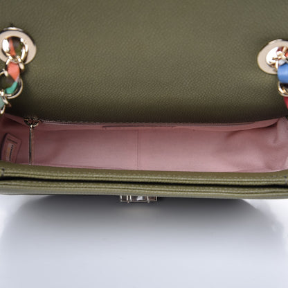 Chanel Grained Calfskin Quilted Small Cuba Top Handle Flap Khaki 5 of 7
