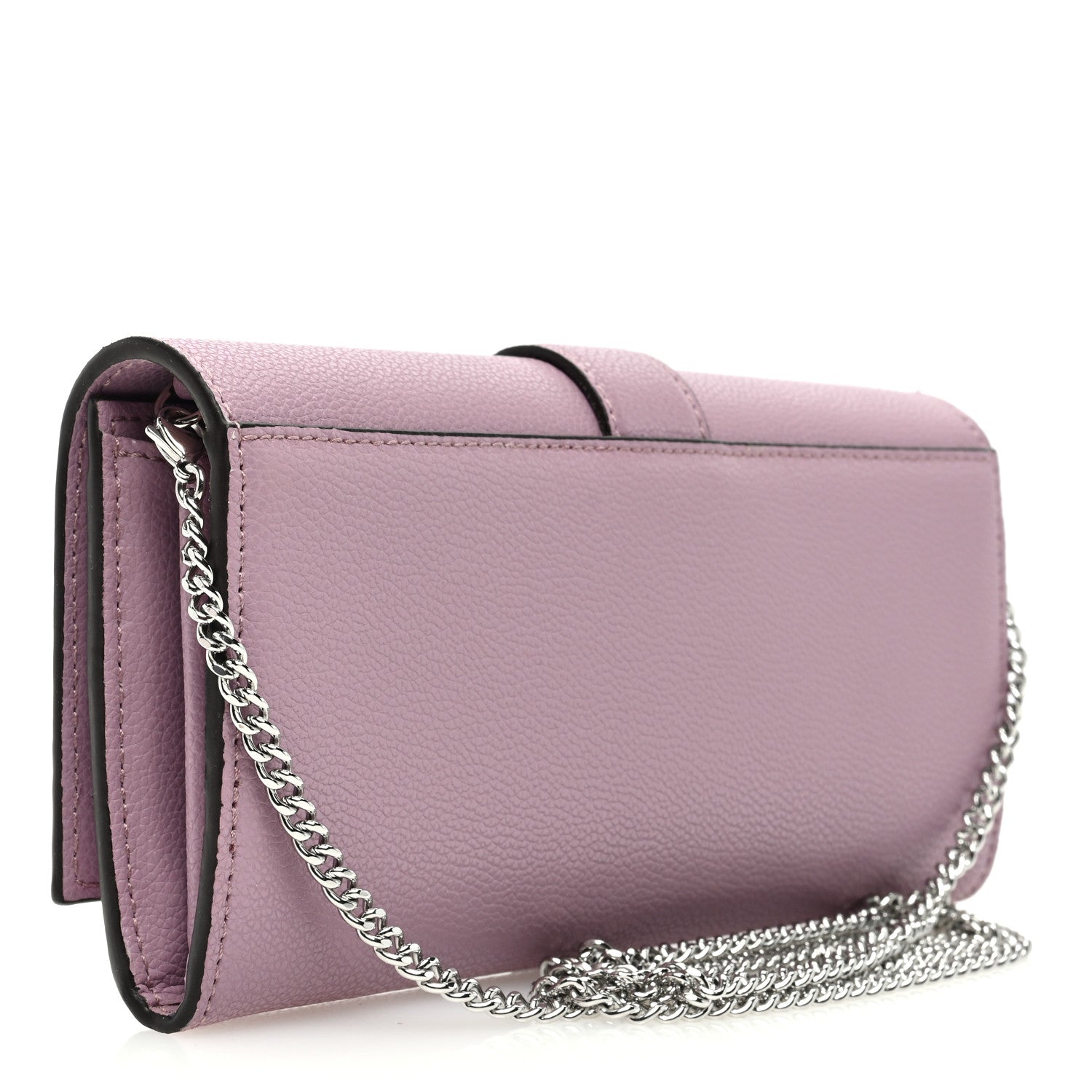 Jimmy Choo Satin Crystal Madeline Wallet On Chain Mauve 3 of 10