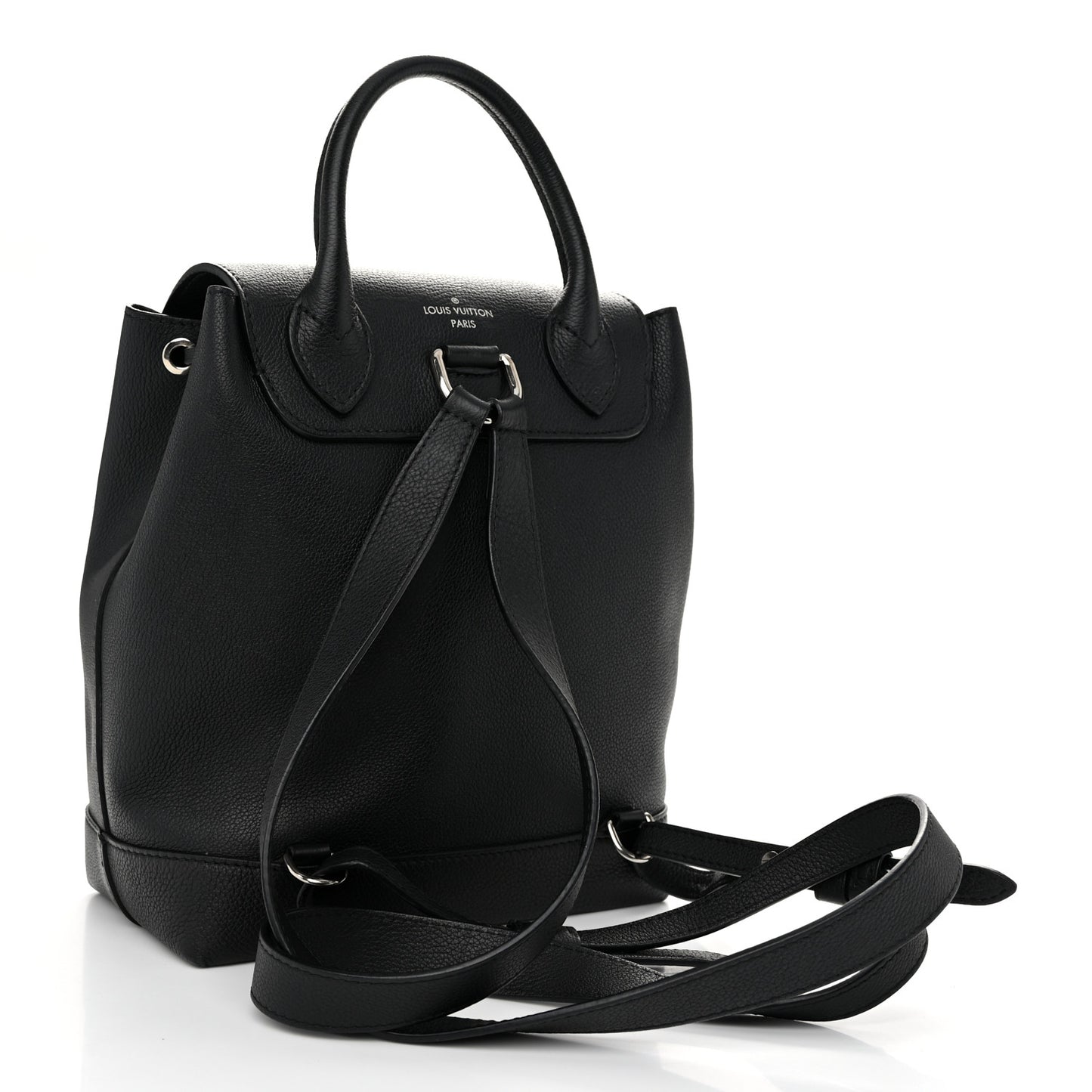 Calfskin Lockme Backpack Black