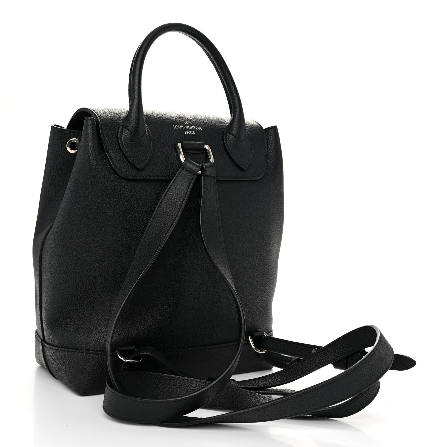Louis Vuitton Calfskin Lockme Backpack Black 3 of 10