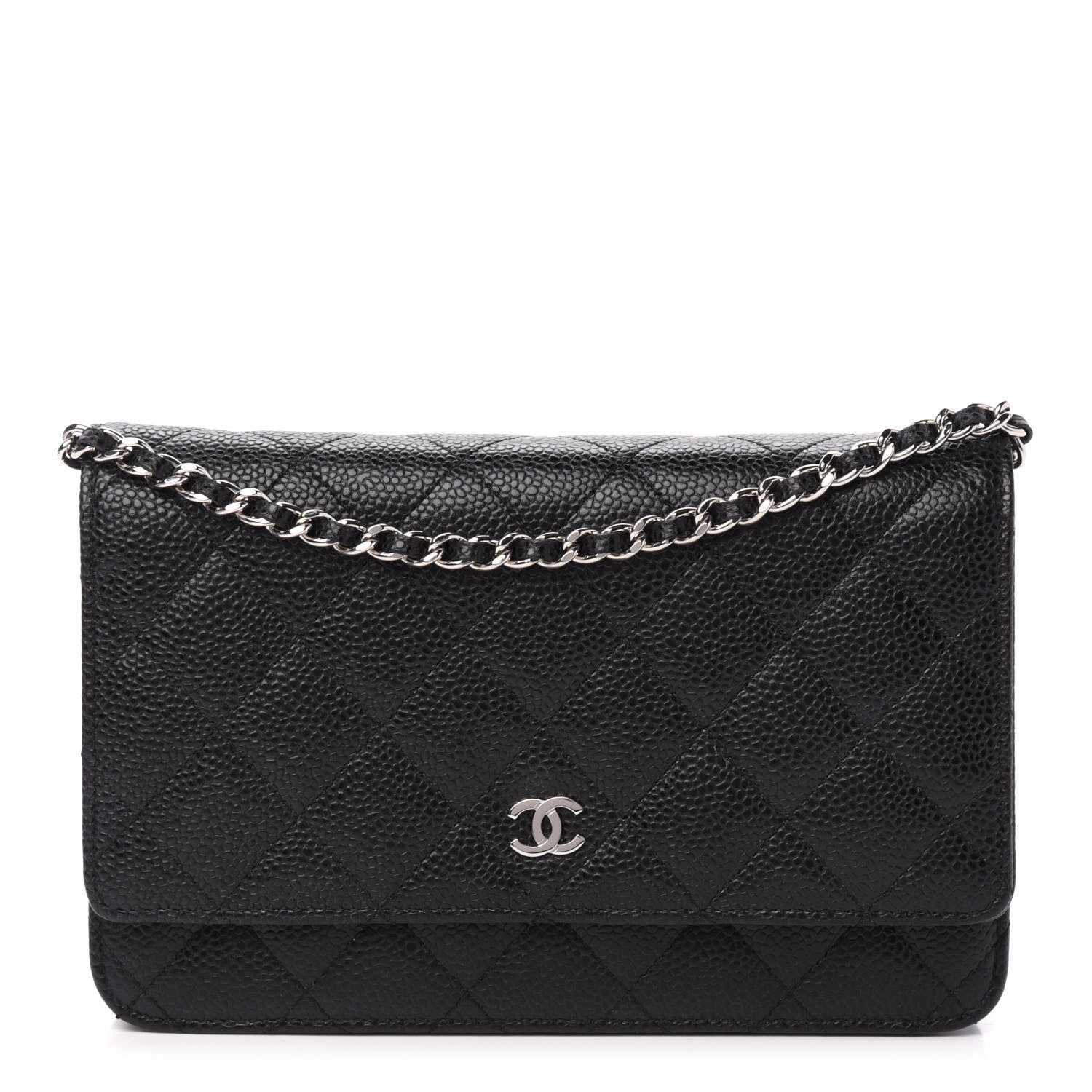 Chanel Caviar Quilted Wallet On Chain WOC Black 1 of 12
