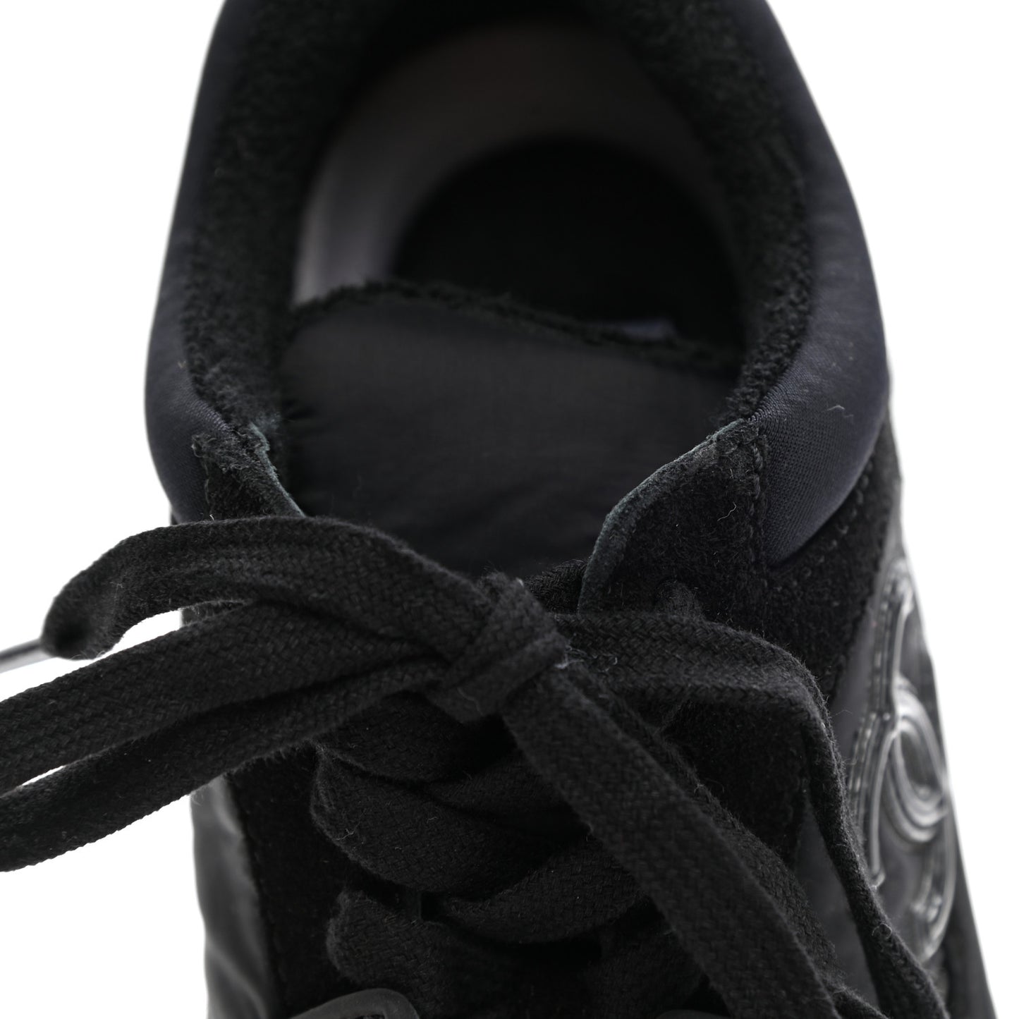 Nylon Calfskin Suede CC Sneakers 37 Black
