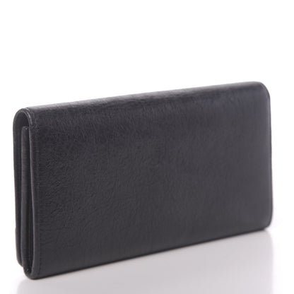 Balenciaga Agneau Classic Hardware Money Wallet Black 3 of 8