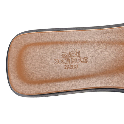 Hermes Denim Oran Fringe Sandals 38 Bleu Clair 7 of 9