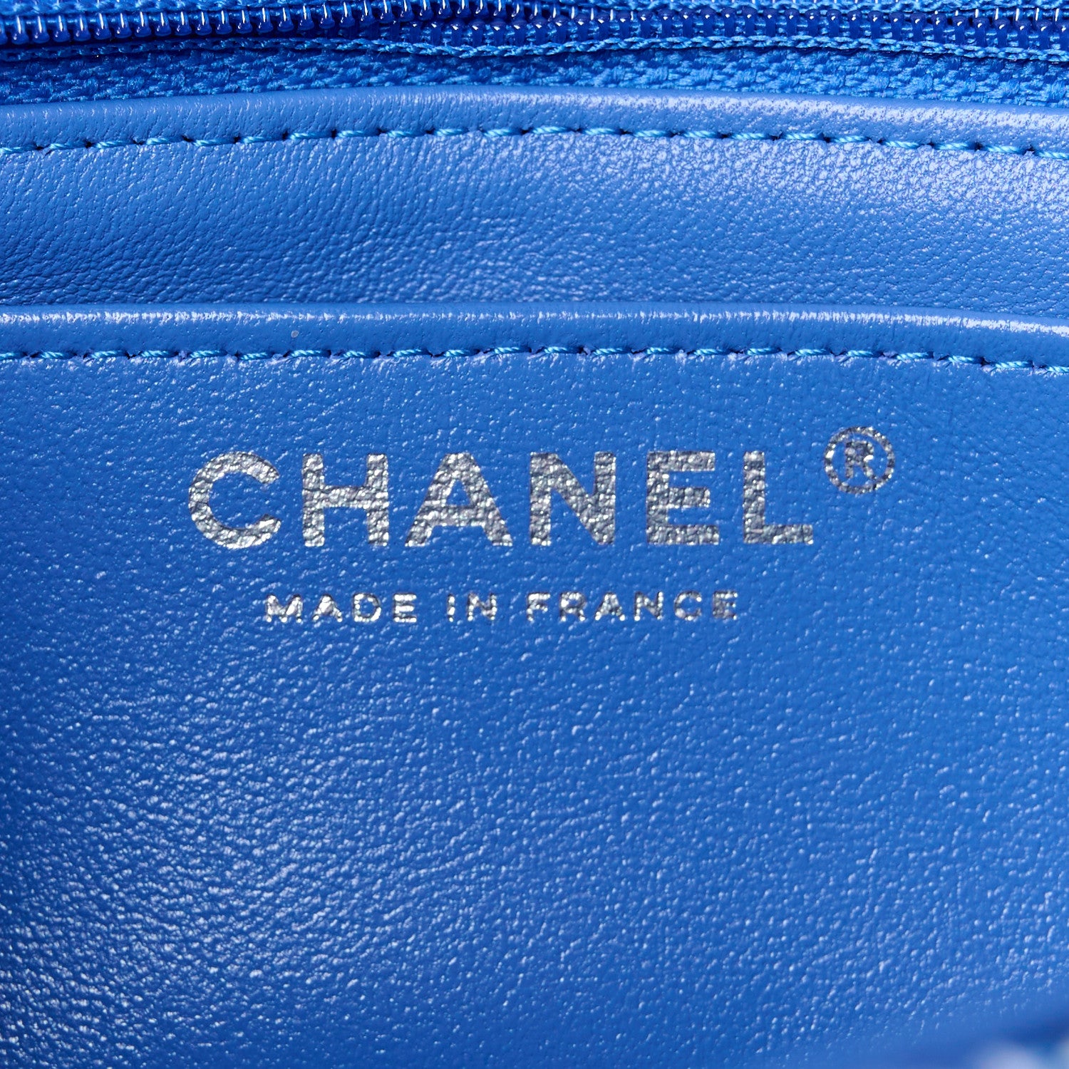 Chanel Tweed Quilted Mini Rectangular Flap Blue White 7 of 11