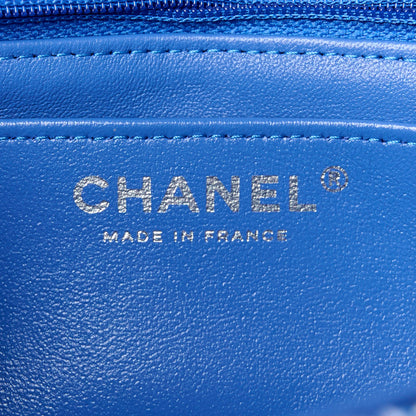 Chanel Tweed Quilted Mini Rectangular Flap Blue White 7 of 11