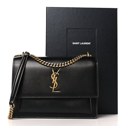 Saint Laurent Calfskin Medium Monogram Sunset Black 10 of 10
