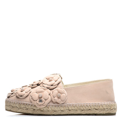 Chanel Suede Camellia CC Espadrilles 39 Pink 1 of 10