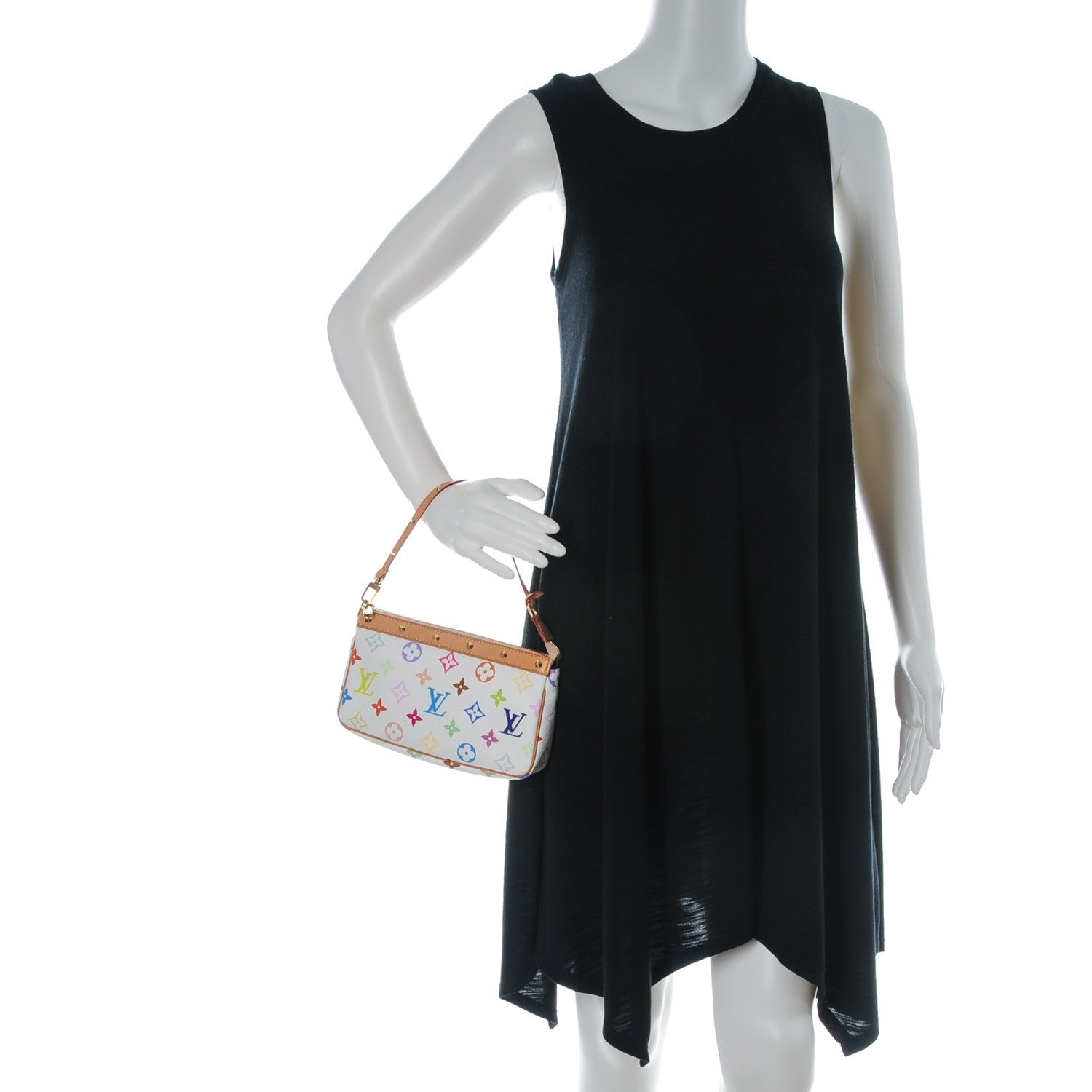 Louis Vuitton Monogram Multicolor Pochette Accessories White 2 of 8
