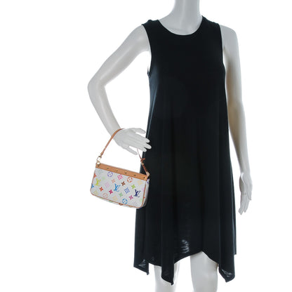 Louis Vuitton Monogram Multicolor Pochette Accessories White 2 of 8