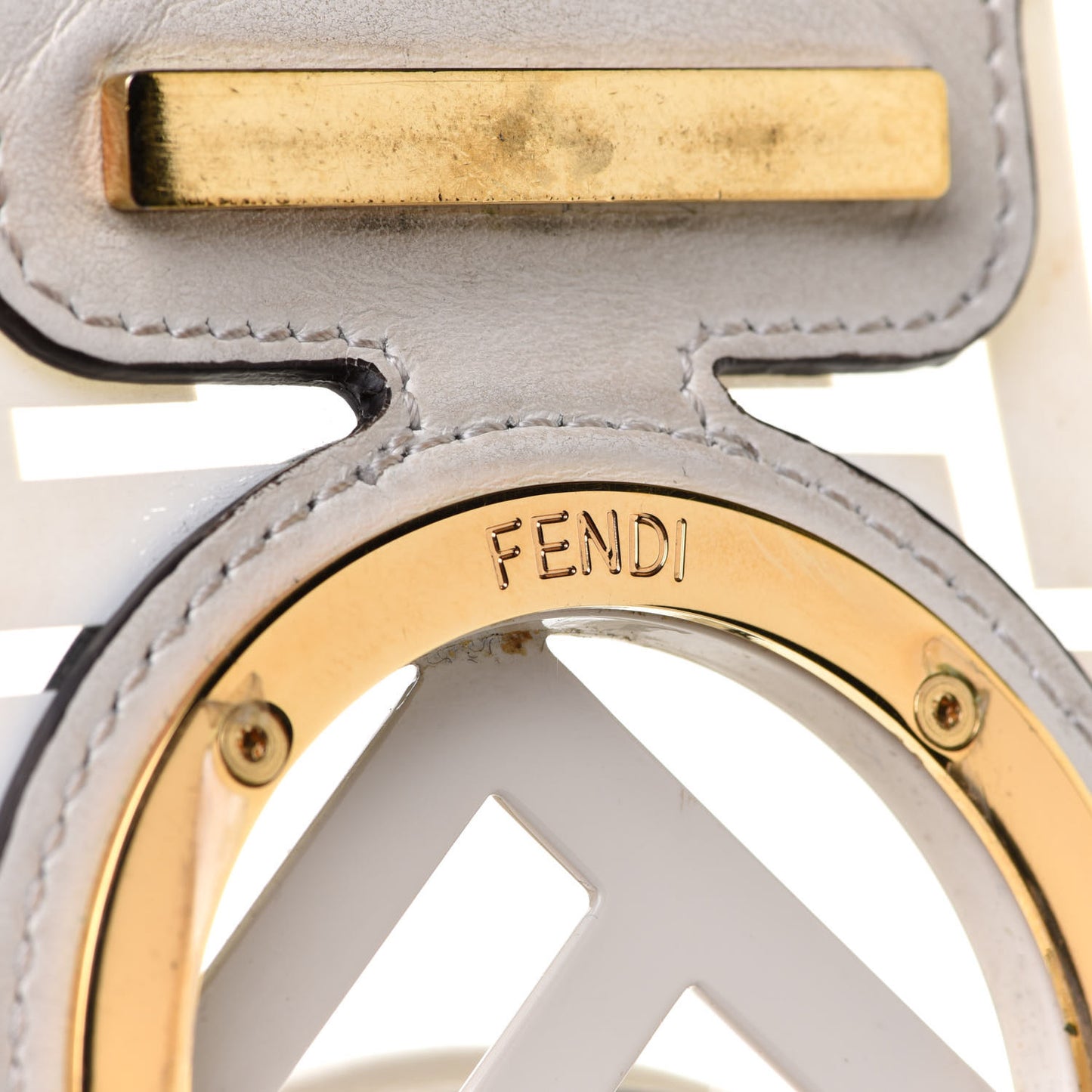 TPU FF Vitello Century F is Fendi Small Kan I Shoulder Bag White