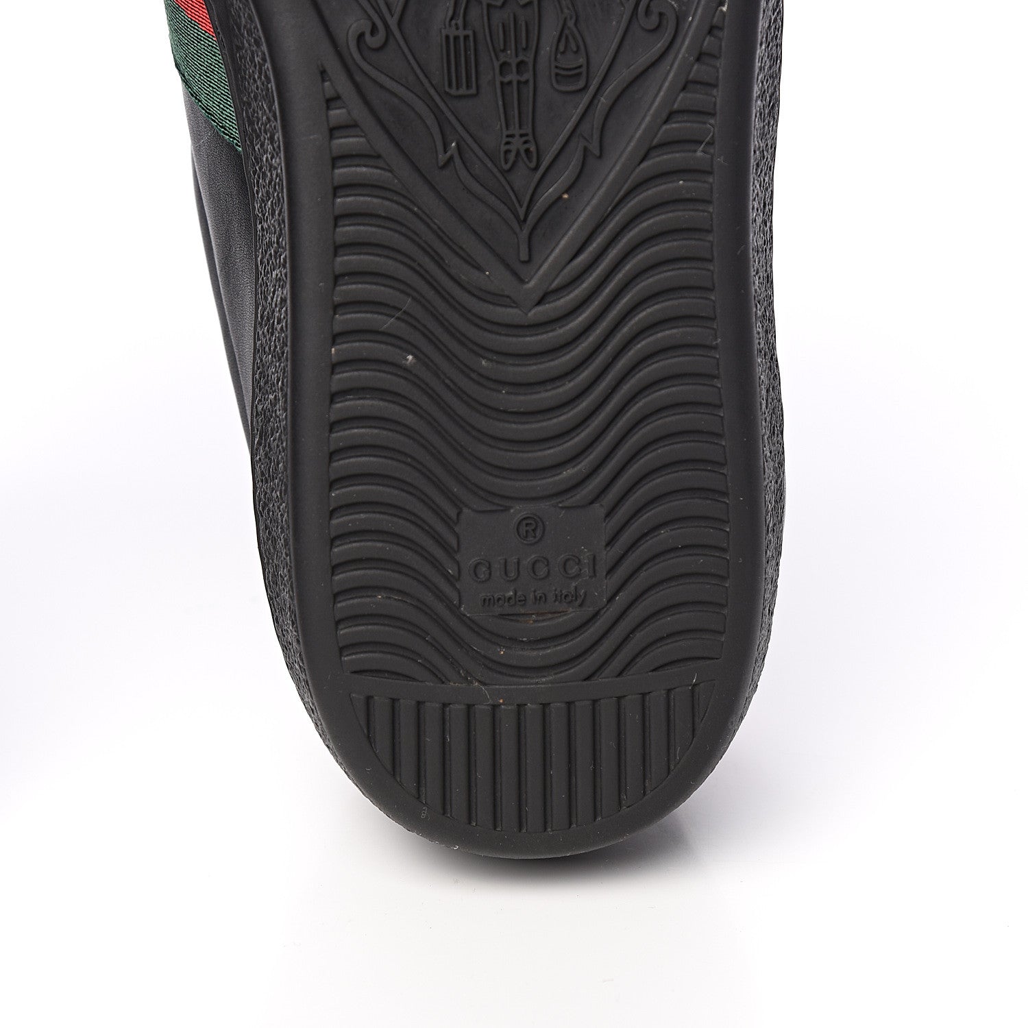 Gucci Miro Soft Calfskin Ayers Web Mens Ace Sneakers 9 Black Rosso 6 of 9