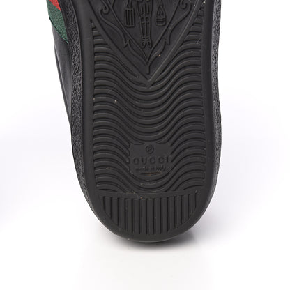 Gucci Miro Soft Calfskin Ayers Web Mens Ace Sneakers 9 Black Rosso 6 of 9