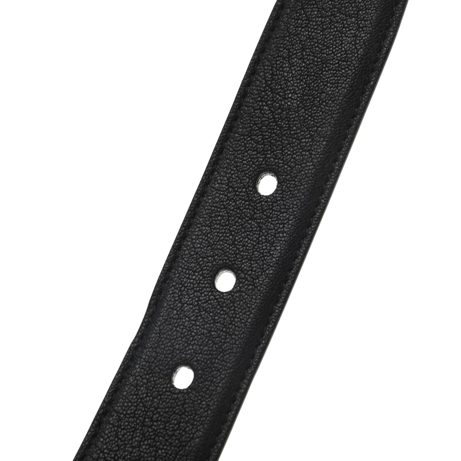 Saint Laurent Goatskin Monogram Cassandre Square Buckle Belt 90 36 Black 5 of 6