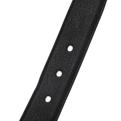 Saint Laurent Goatskin Monogram Cassandre Square Buckle Belt 90 36 Black 5 of 6