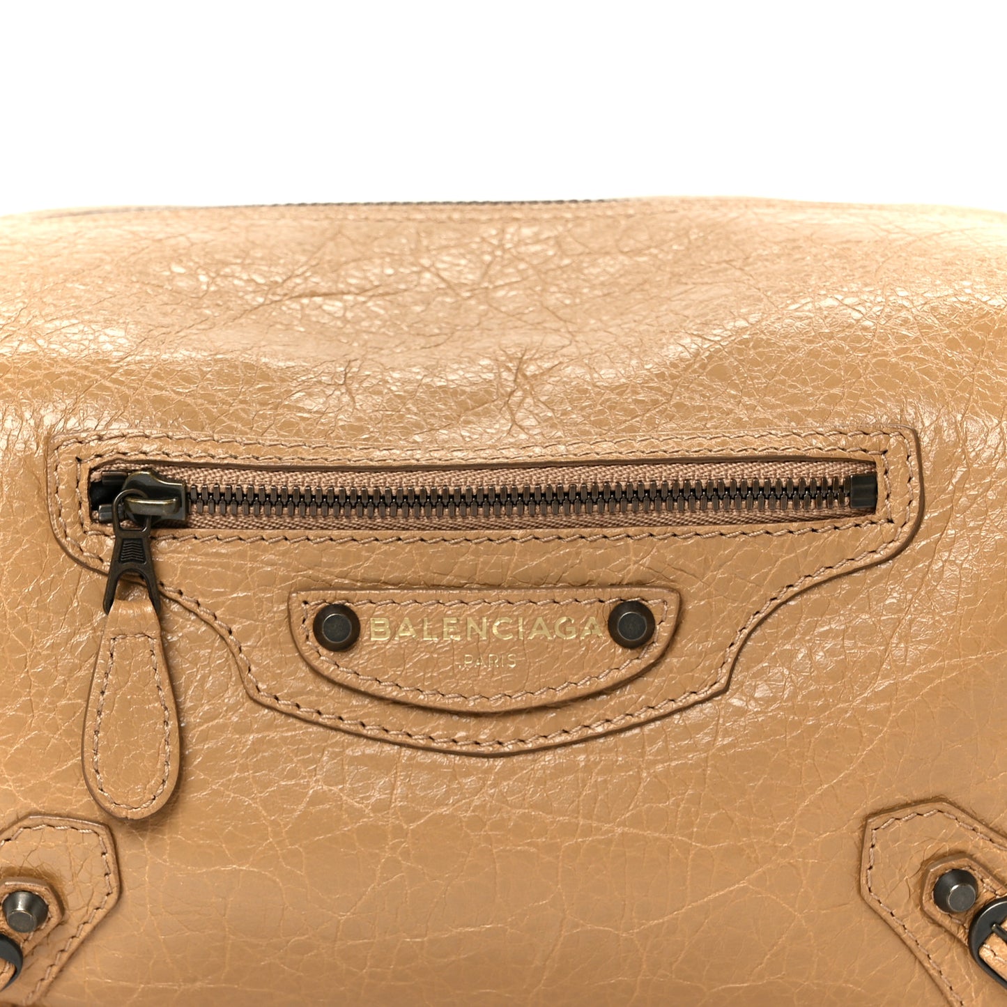 Agneau Classic Hardware Trousse Vanity Case Beige Nougatine