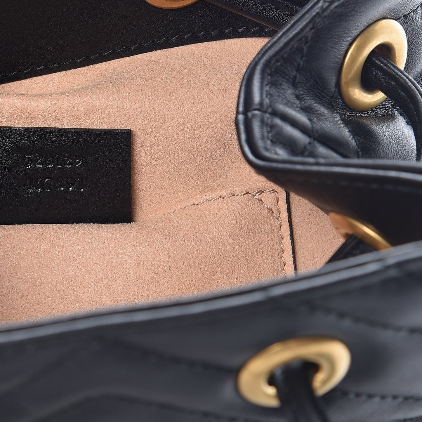 Calfskin Matelasse GG Marmont Flap Backpack Black