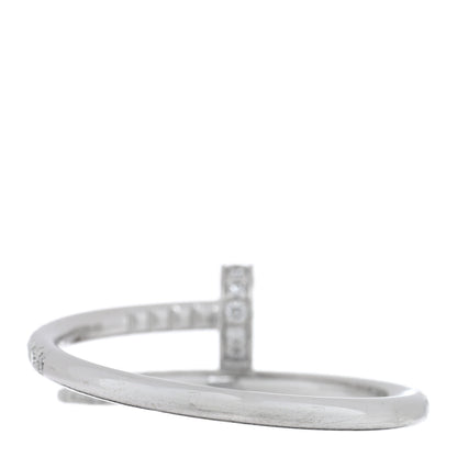 Cartier 18K White Gold Diamond Juste Un Clou Paved Ring 55 7.25 3 of 5
