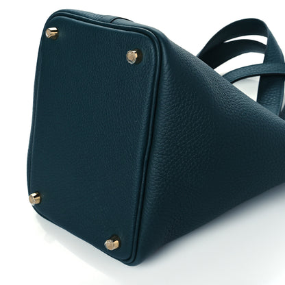 Hermes Taurillon Clemence Picotin Lock 18 PM Vert Cypress 9 of 9