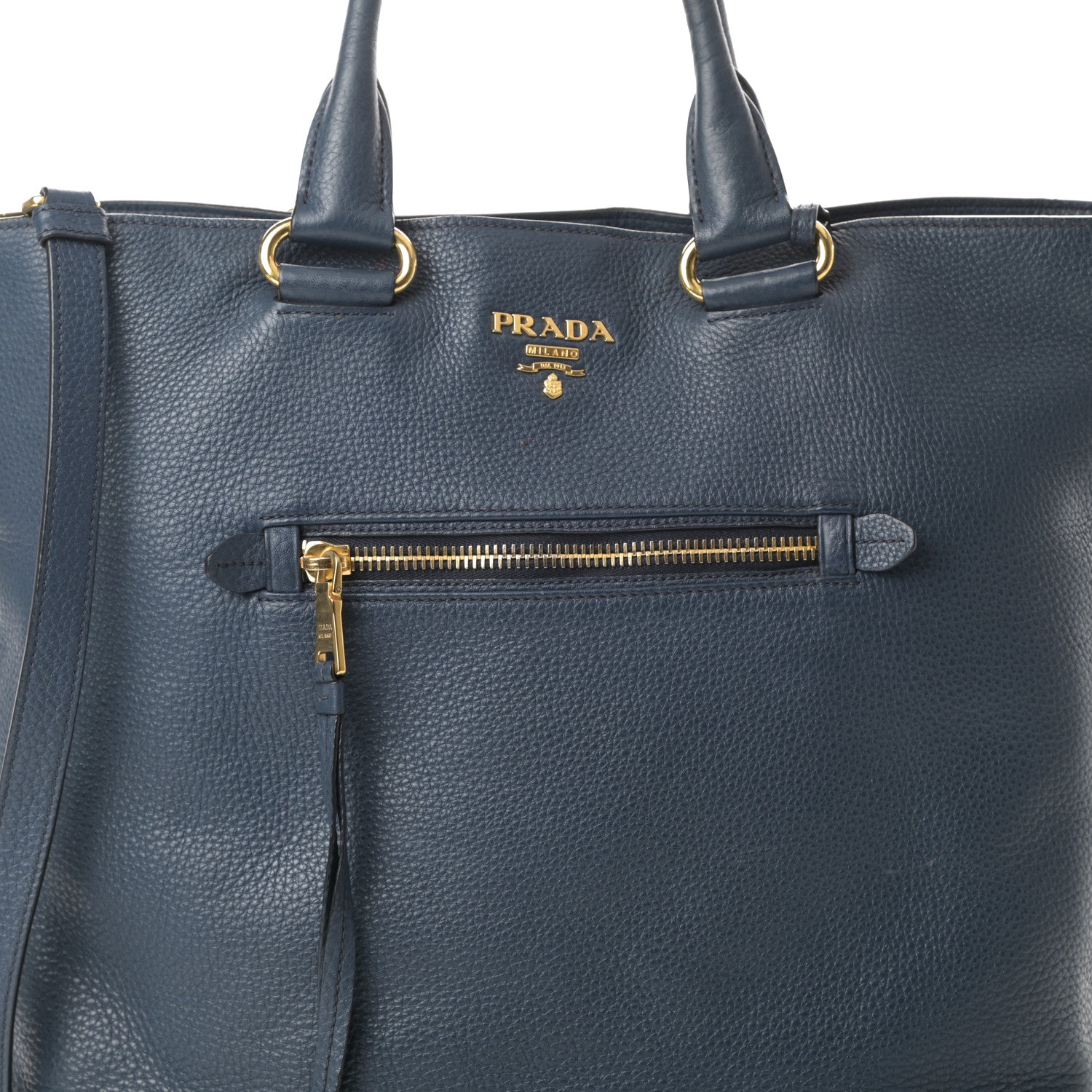 Prada Vitello Daino Shopping Tote Inchiostro 9 of 18