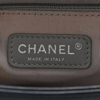 Chanel Calfskin Double Stitch Large Boy Flap Navy Blue 6 of 10