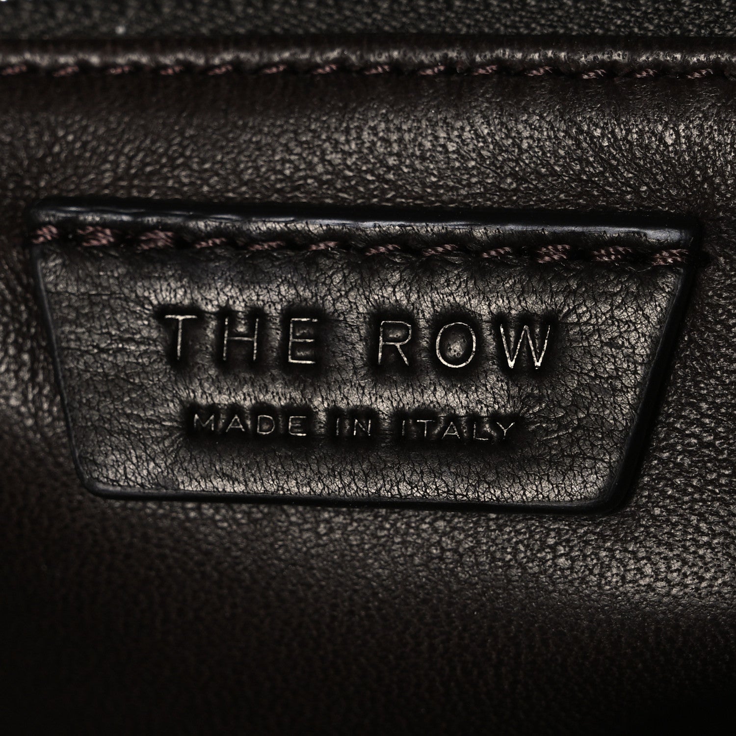 The Row Grained Calfskin Bourse Clutch Dark Brown 6 of 9