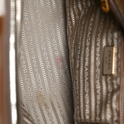 Prada Saffiano Medium Galleria Double Zip Tote Caramel 13 of 14