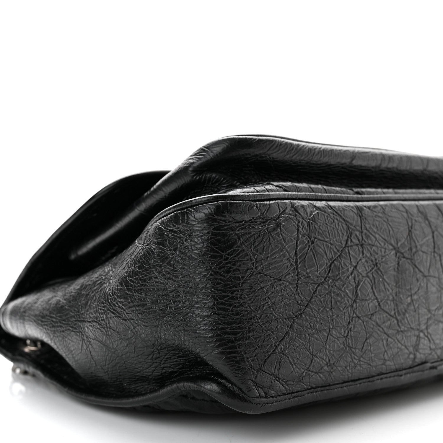 Saint Laurent Crinkled Calfskin Matelasse Monogram Medium Niki Chain Satchel Black 9 of 10