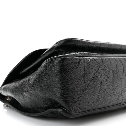 Saint Laurent Crinkled Calfskin Matelasse Monogram Medium Niki Chain Satchel Black 9 of 10