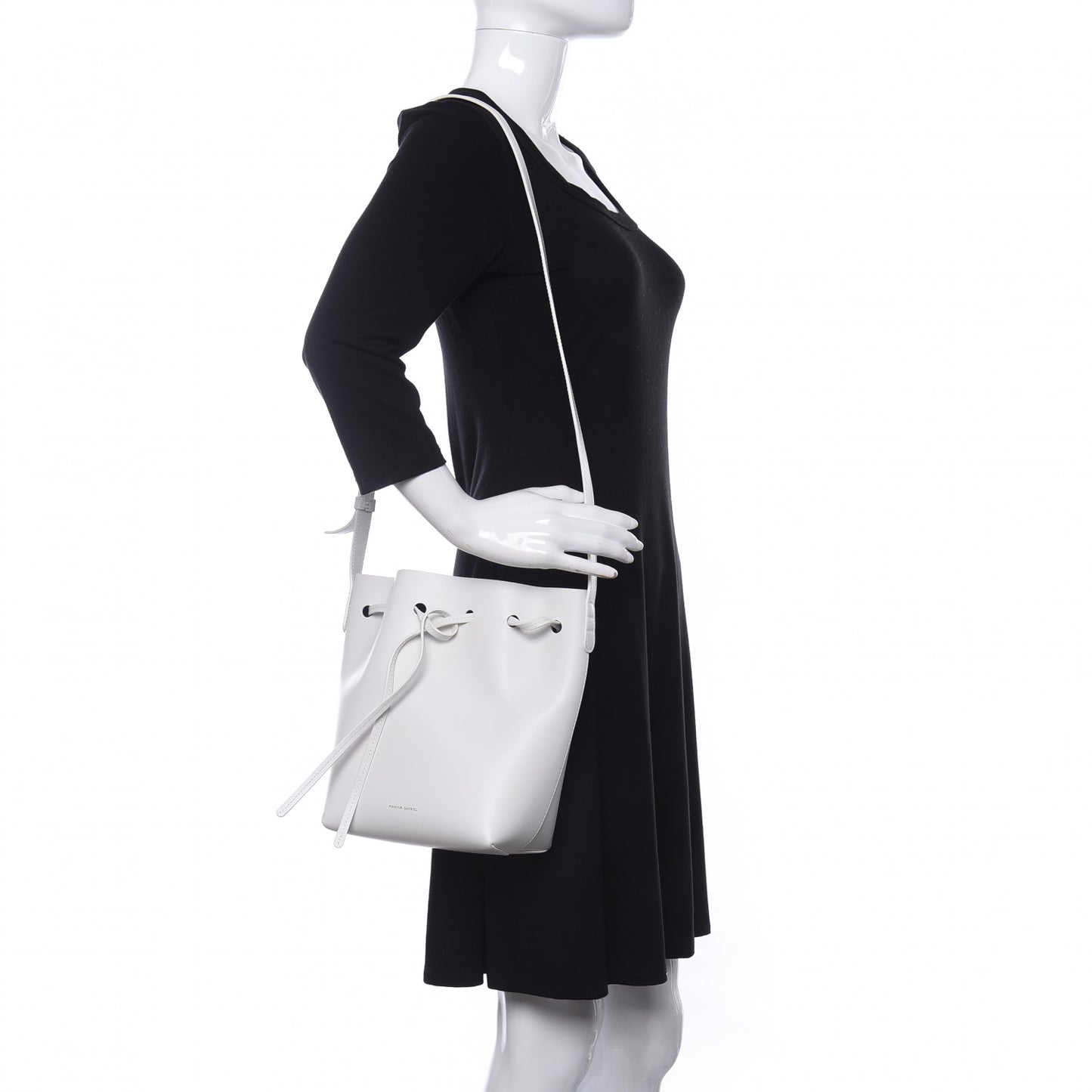 Calfskin Mini Bucket Bag White