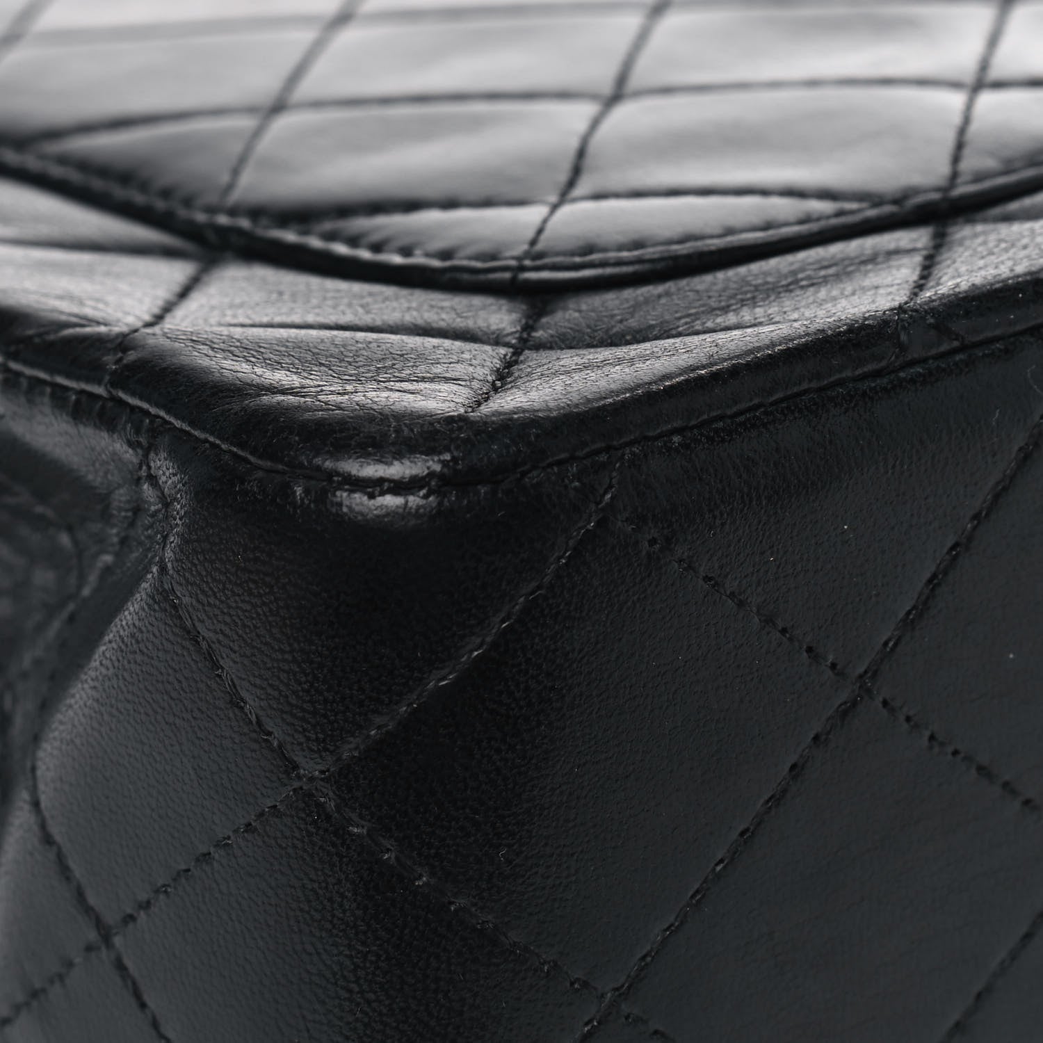 Chanel Lambskin Quilted Medium Double Flap Black 8 of 8