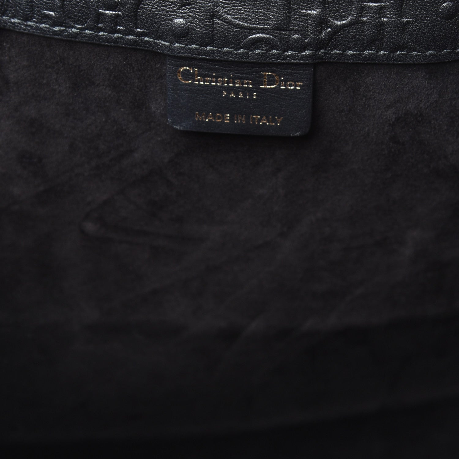 Christian Dior Oblique Calfskin Embossed Medium Book Tote Black 6 of 9