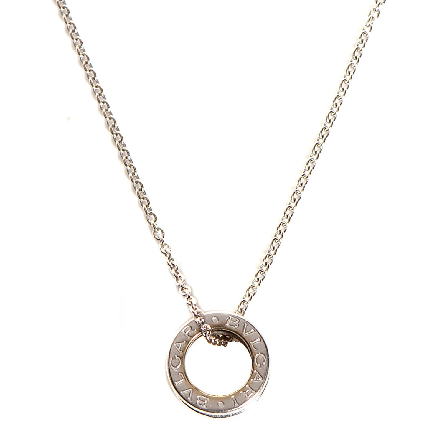 Bulgari 18K White Gold B.Zero1 Pendant Necklace 1 of 5