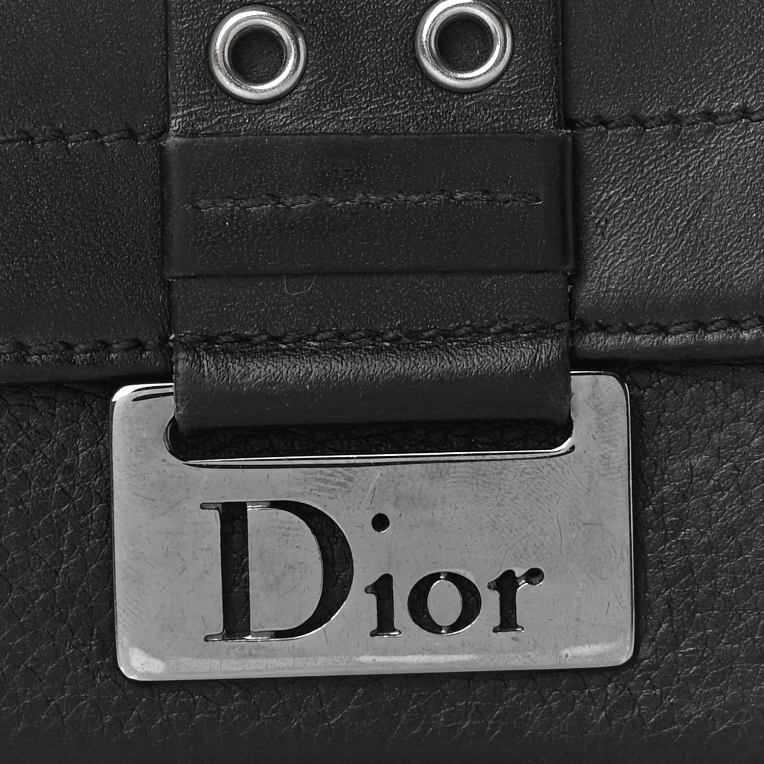 Christian Dior Calfskin Street Chic Compact Flap Wallet Black 7 of 12
