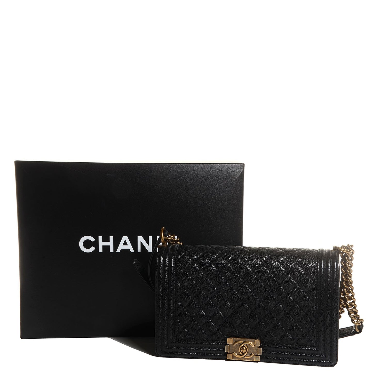 Caviar Quilted New Medium Boy Flap Black