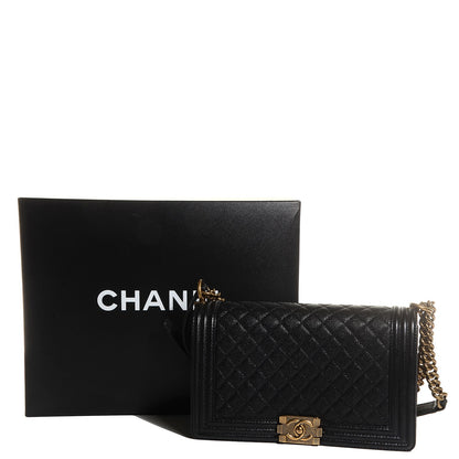Chanel Caviar Quilted New Medium Boy Flap Black 9 of 9