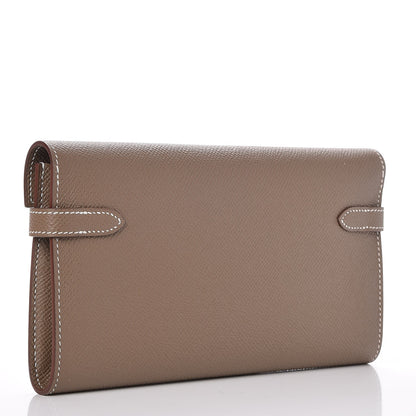 Hermes Epsom Kelly Longue Wallet Etoupe 3 of 8
