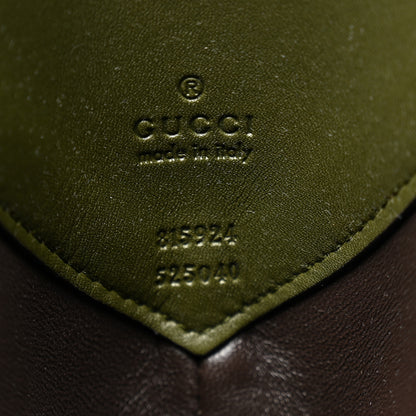 Gucci GG Suede B Large Shoulder Bag Green 7 of 10
