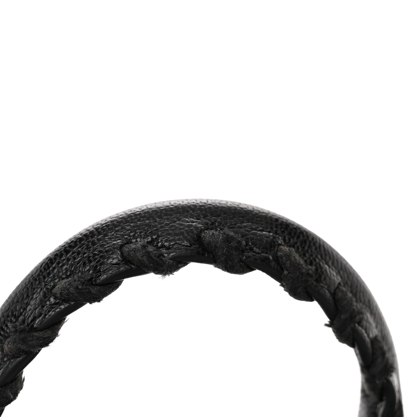 Chevre Silver Metallic Edge Hardware Nano City Black