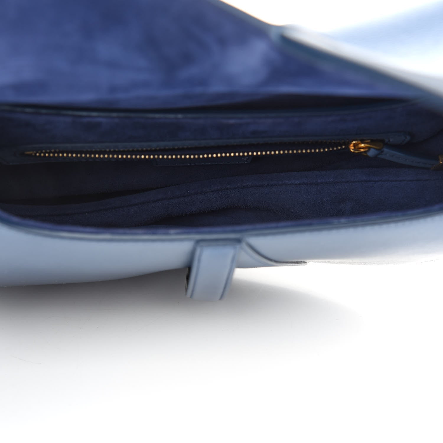 Christian Dior Calfskin Gradient Saddle Bag Indigo Blue 5 of 9