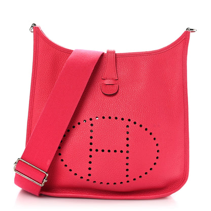 Hermes Taurillon Clemence Evelyne III PM Rose Extreme 1 of 10