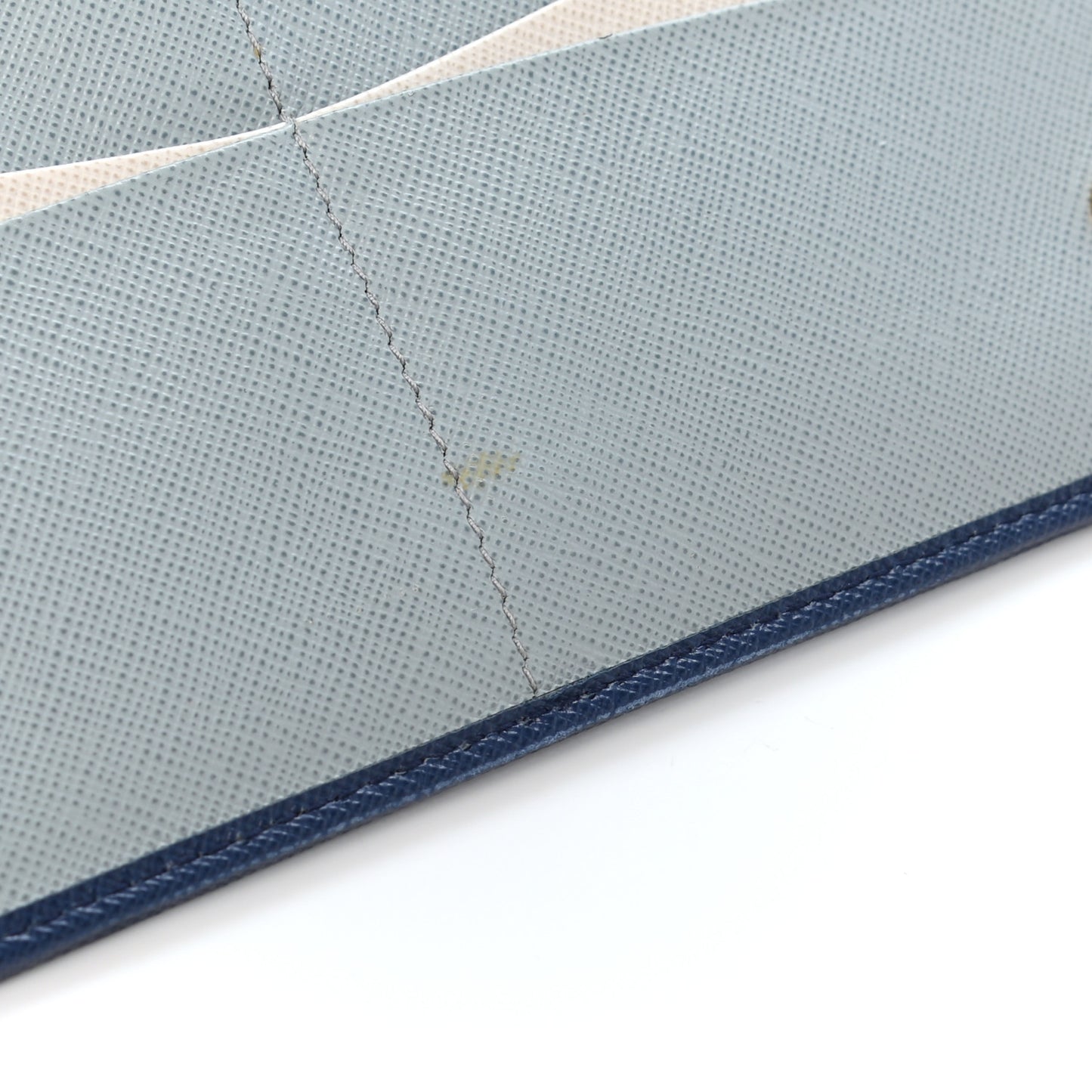 Saffiano Metal Double Snap Travel Wallet Cobalto