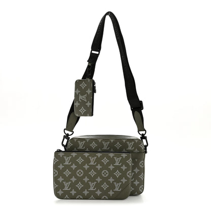 Louis Vuitton Monogram Shadow G65 Trio Messenger Olive Green 3 of 12
