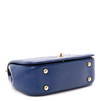Chanel Caviar Mini Carry Around Flap Bag Blue 4 of 10