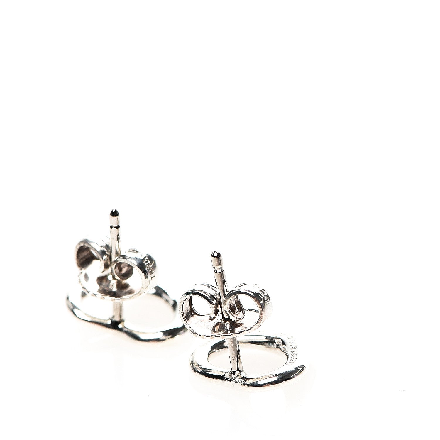Tiffany Sterling Silver 11mm Elsa Peretti Open Heart Earrings 3 of 4